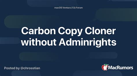 macrumors carbon copy cloner